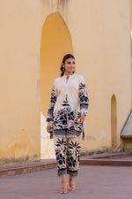 Summer perfect digital printed co ord in black and camel colour