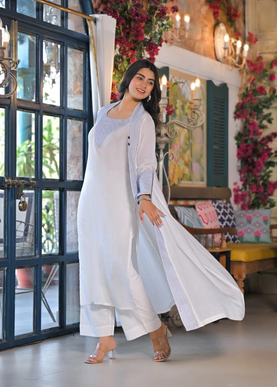 Restock! Super wala pretty cotton blue colour stylish co ord!