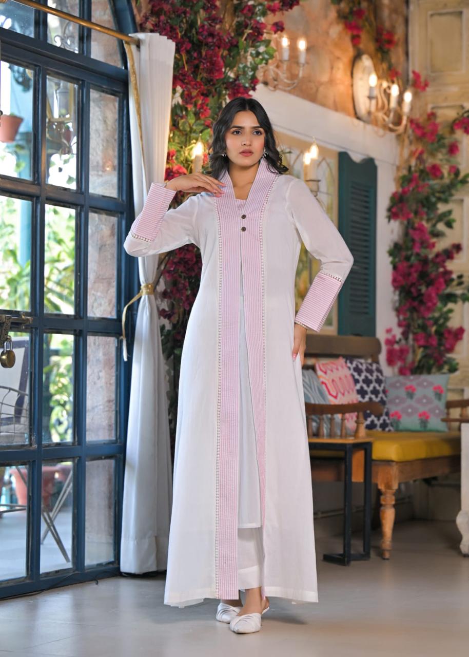 Restock! Super wala pretty cotton pink colour stylish co ord!