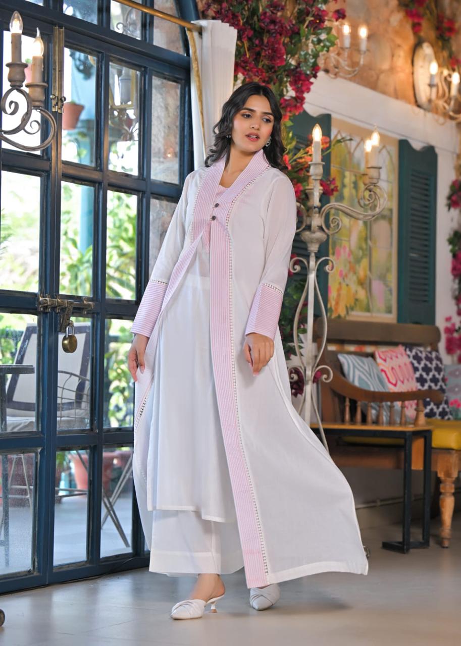 Restock! Super wala pretty cotton pink colour stylish co ord!