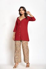 Premium trendy cottonco ord set in red