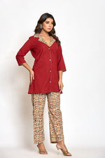 Premium trendy cottonco ord set in red