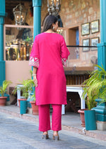 Designer cotton mirror work co ord set