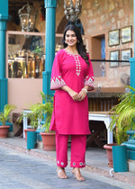 Designer cotton mirror work co ord set