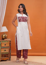 Pretty appliqué work kurta pant