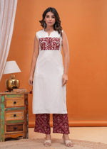 Pretty appliqué work kurta pant