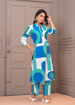 Beautiful cotton blue kurta pant