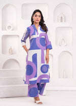 Beautiful cotton purple kurta pant