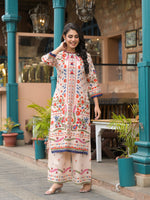 Smart linen kurta pant in a beautiful print