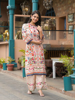 Smart linen kurta pant in a beautiful print