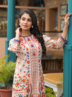 Smart linen kurta pant in a beautiful print