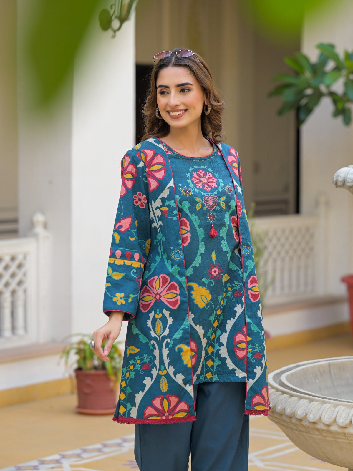 Smart detachable jacket pattern boho style jacket set