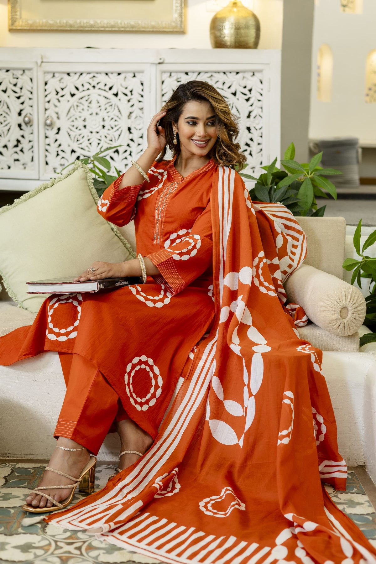 Smart pure cotton suit set