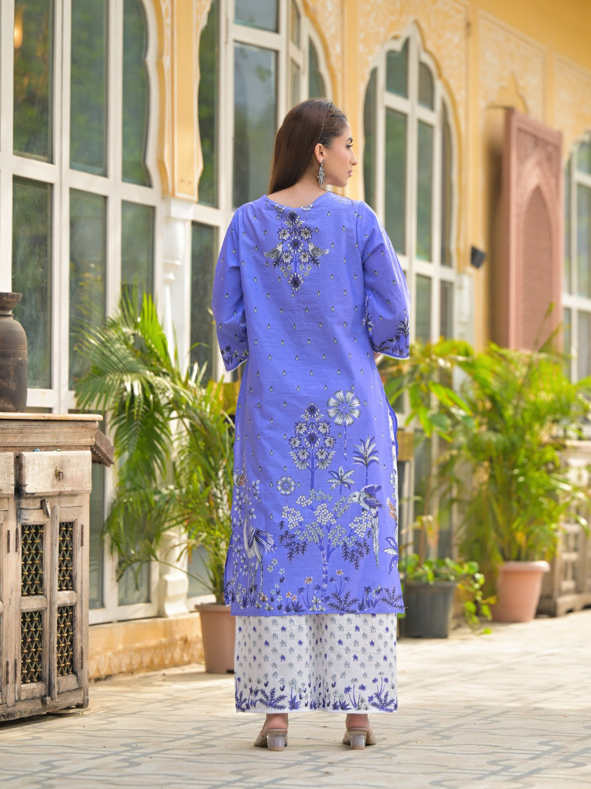 Pure cotton suit set in blue