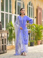 Pure cotton suit set in blue