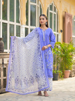 Pure cotton suit set in blue