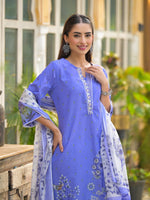 Pure cotton suit set in blue