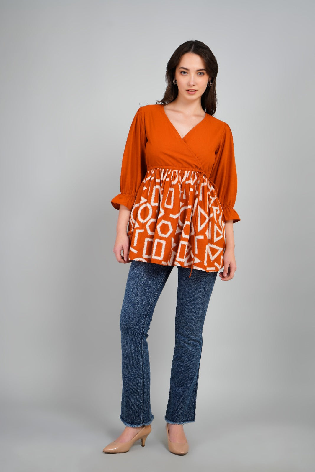 Designer cotton short top