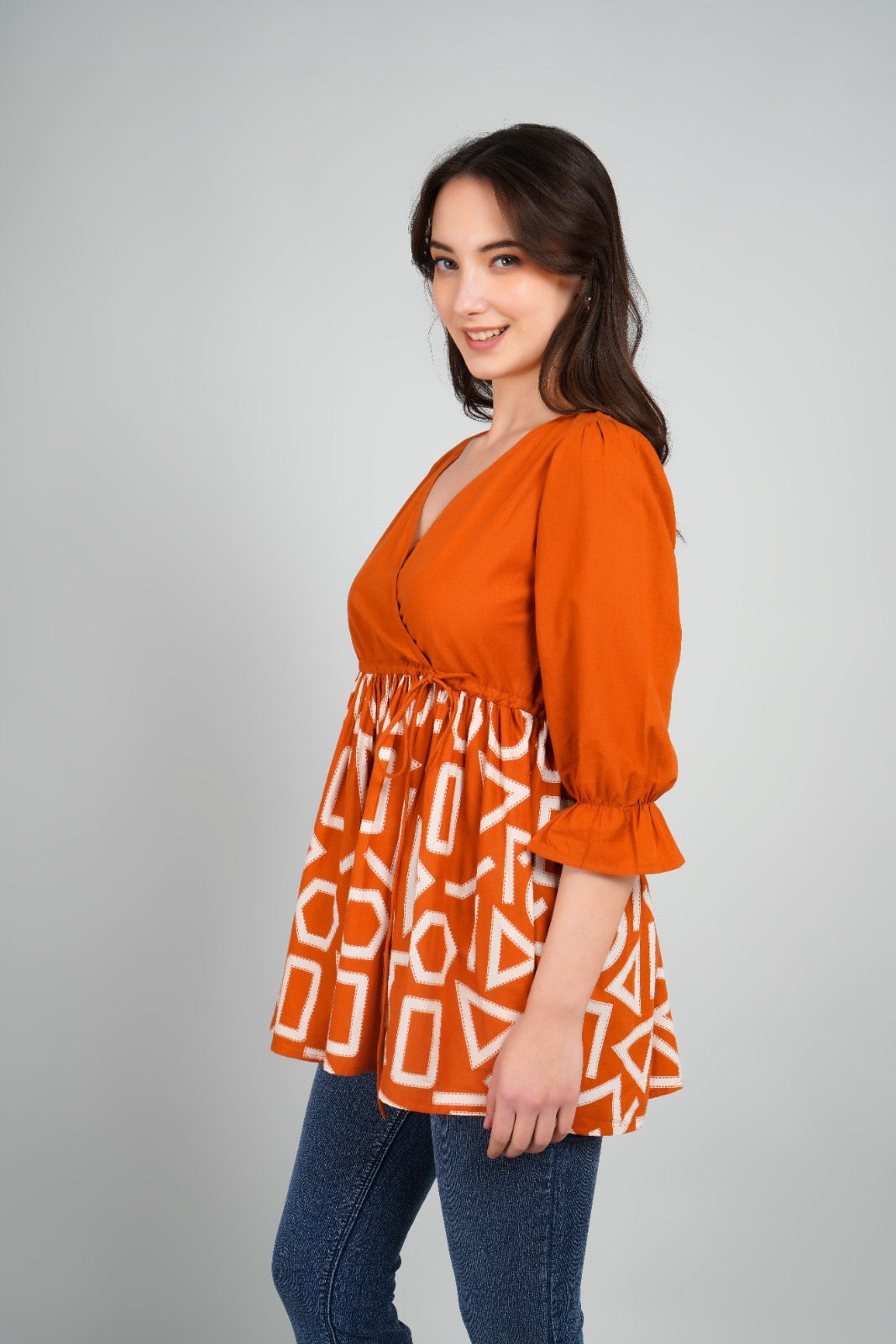 Designer cotton short top