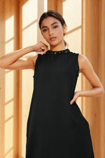 Stylish cotton co -ord set in black