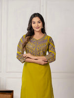 Pure cotton fully embroidered kurta pant