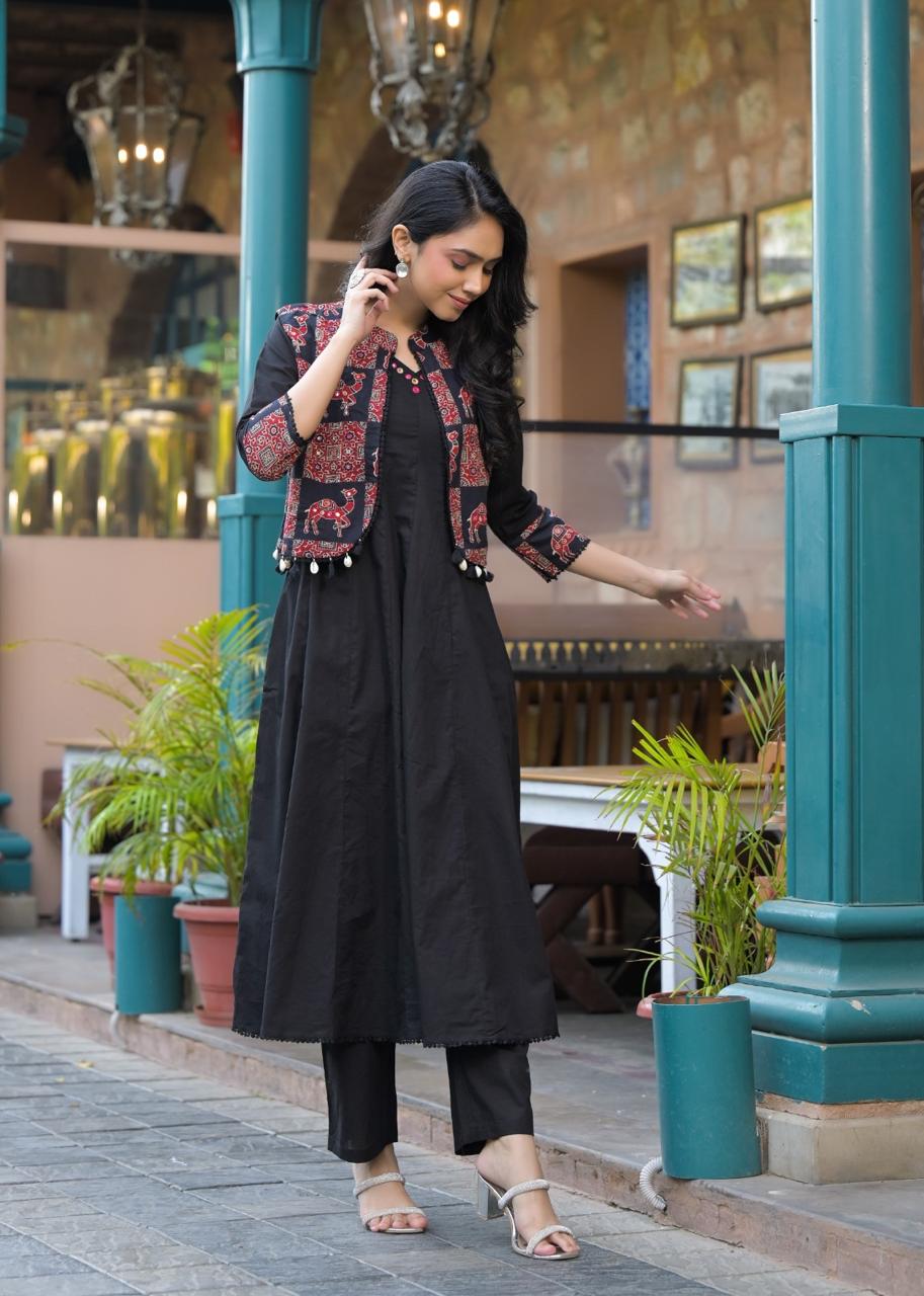 Wow cotton jacket suit set