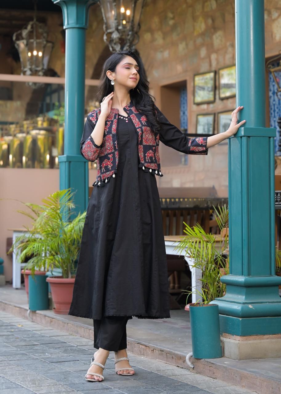 Wow cotton jacket suit set