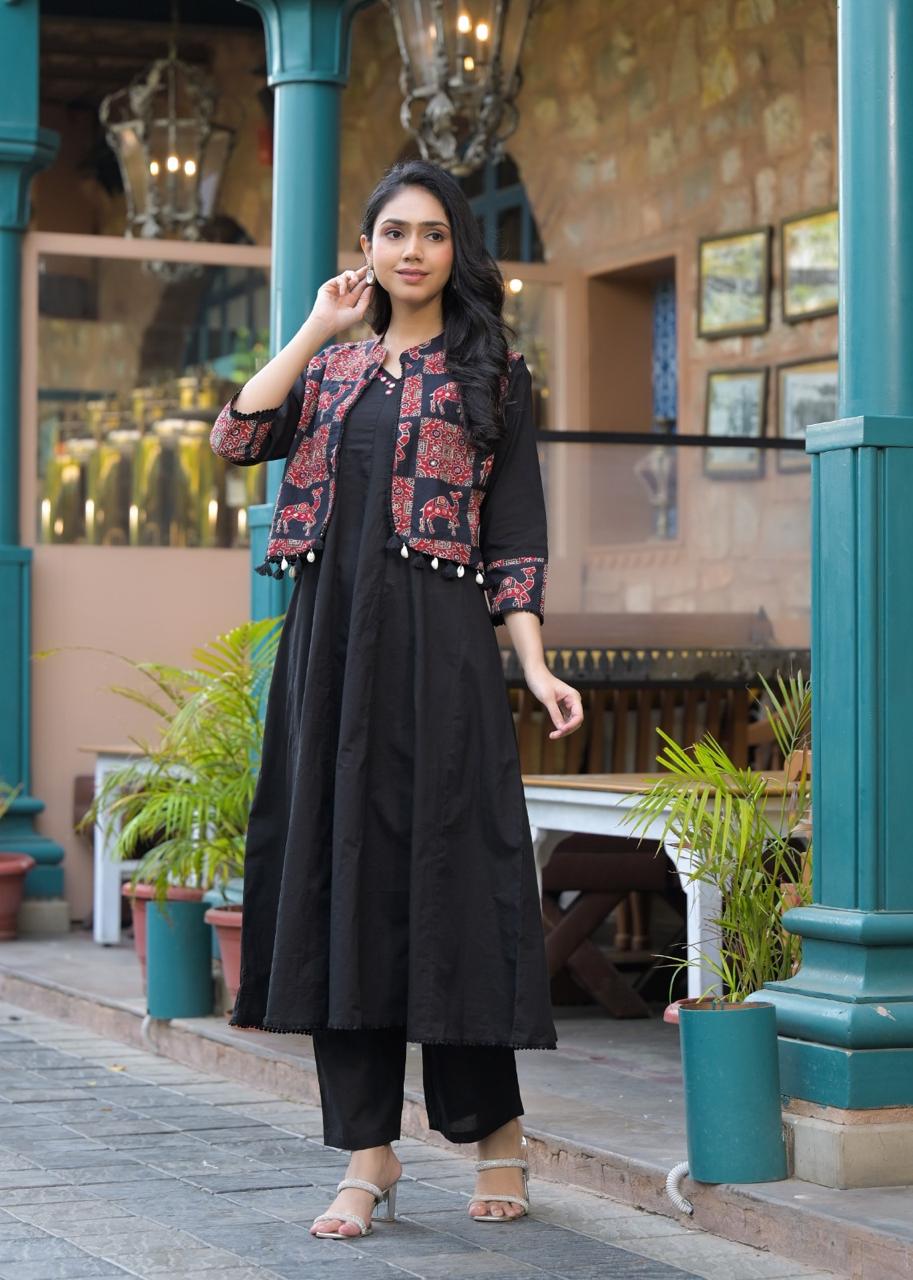 Wow cotton jacket suit set