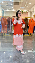 Best selling in now rust colour! Wow wow heavy cotton slub kurta pant