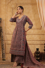 Best ajrakh printed cotton full suit set with culottes!