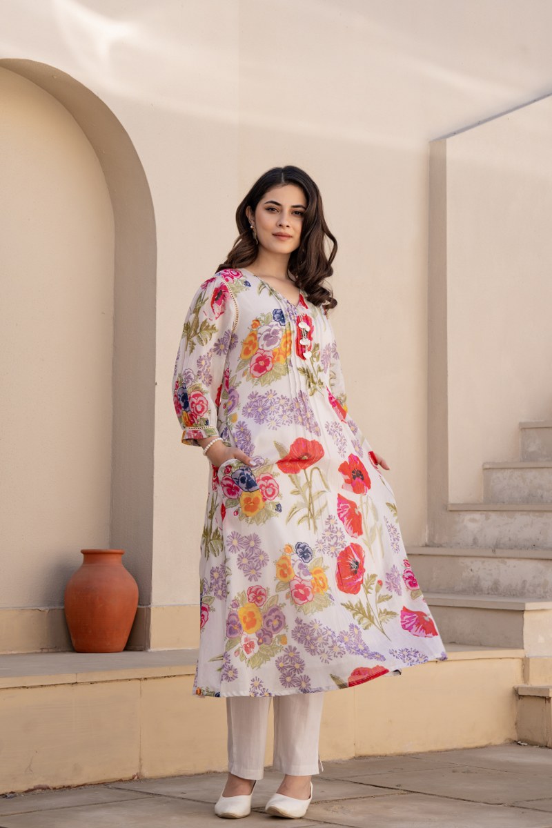 Super super Mul cotton lining digital printed kurta pant