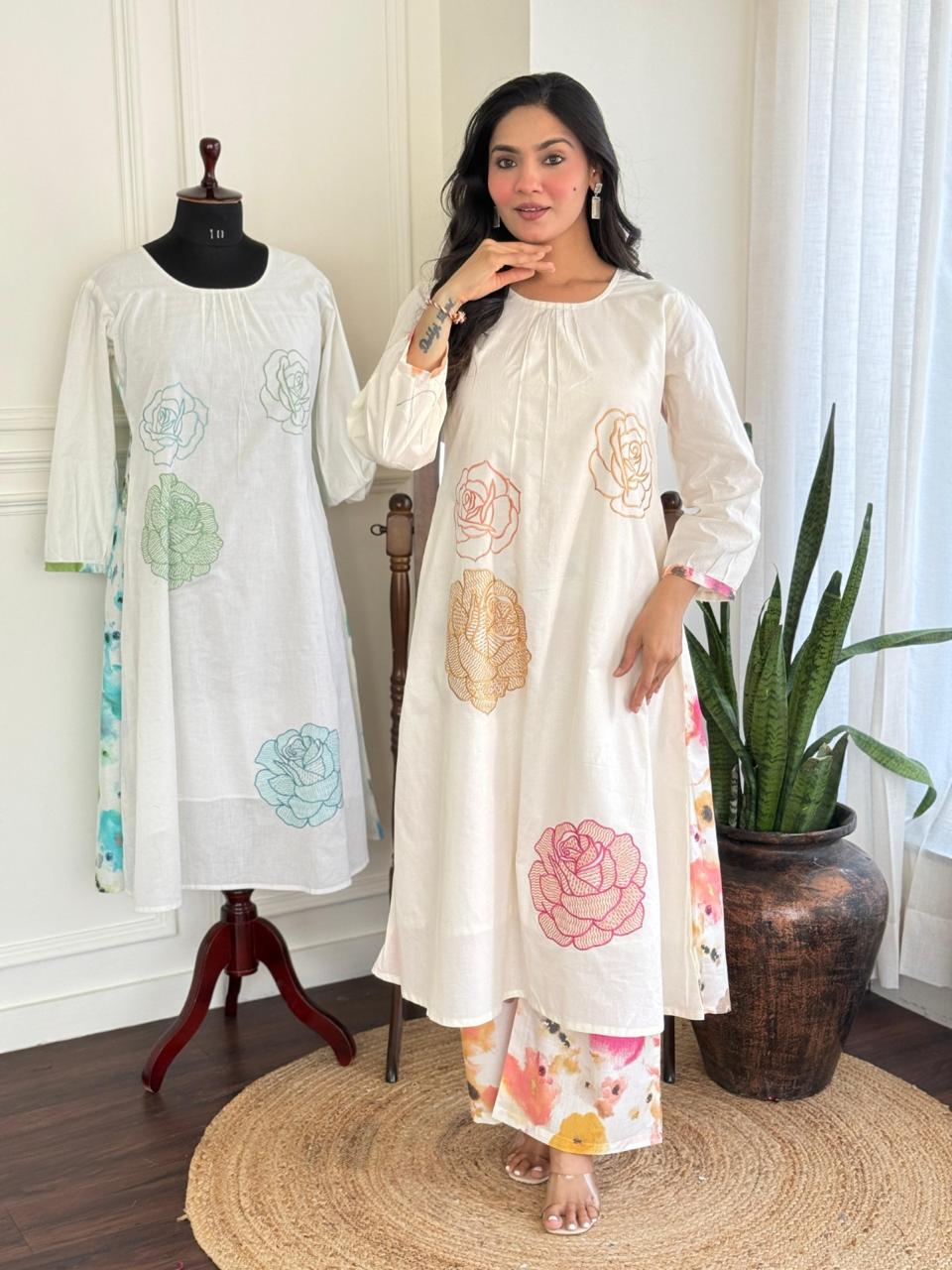 Wow n premium cotton lining kurta pant