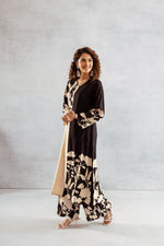 Designer colour cotton slub kurta pant