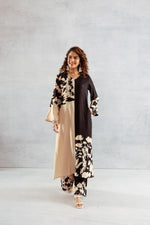 Designer colour cotton slub kurta pant