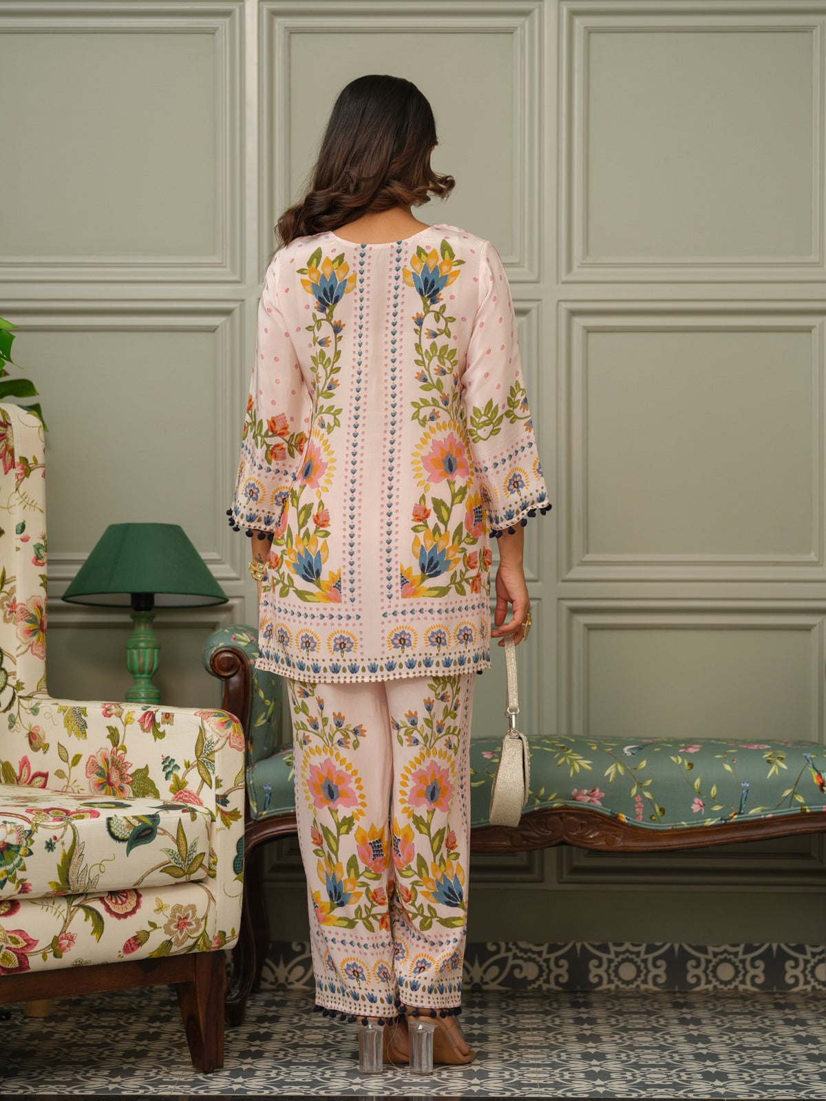 Pure crepe digital printed co ord