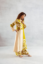 Designer cotton slub kurta pant in stunning neon green !