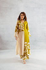 Designer cotton slub kurta pant in stunning neon green !