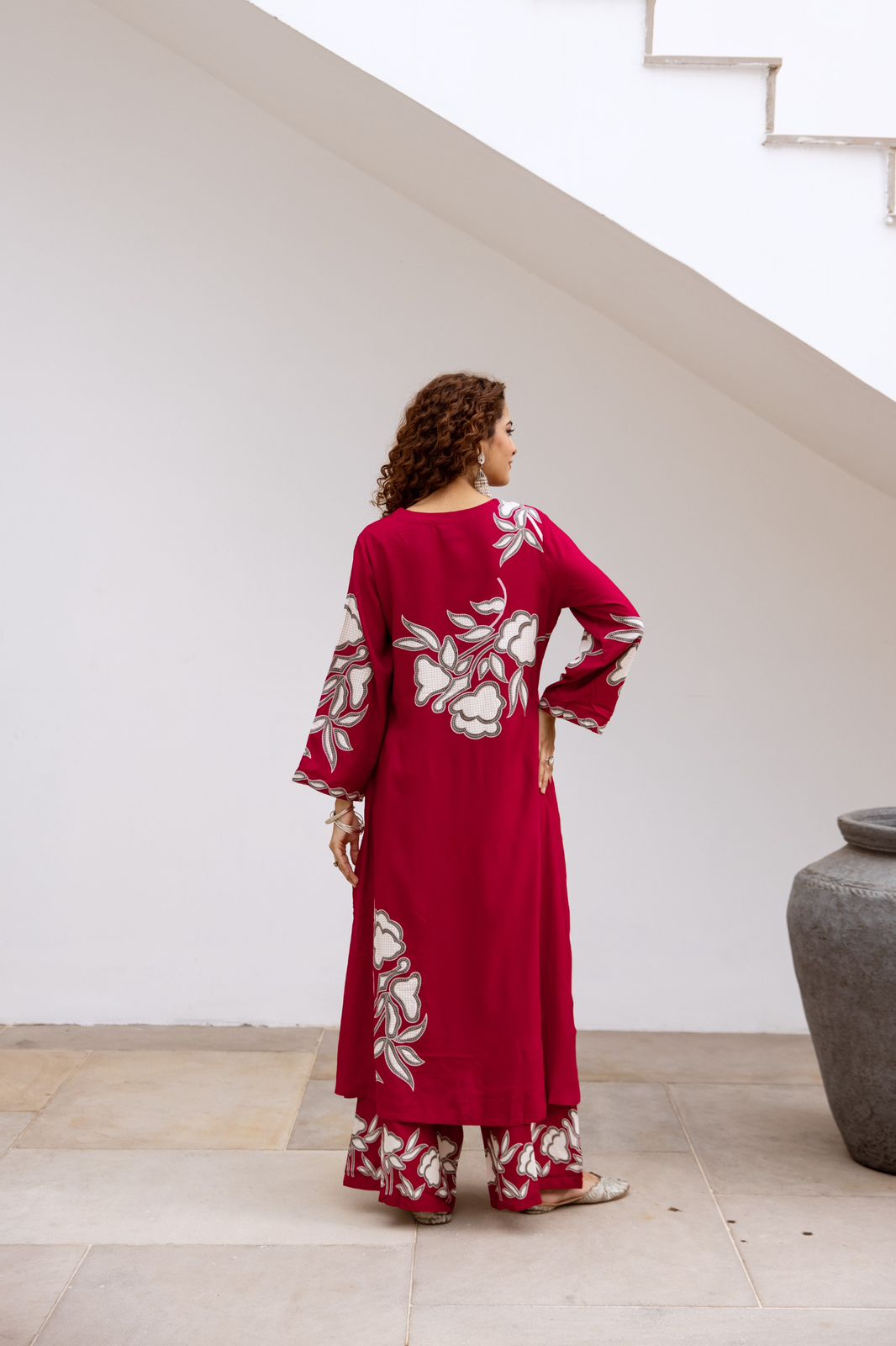 Super pretty slub cotton with four pocket kurta pant