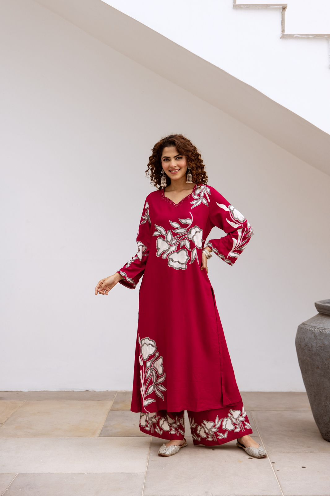 Super pretty slub cotton with four pocket kurta pant