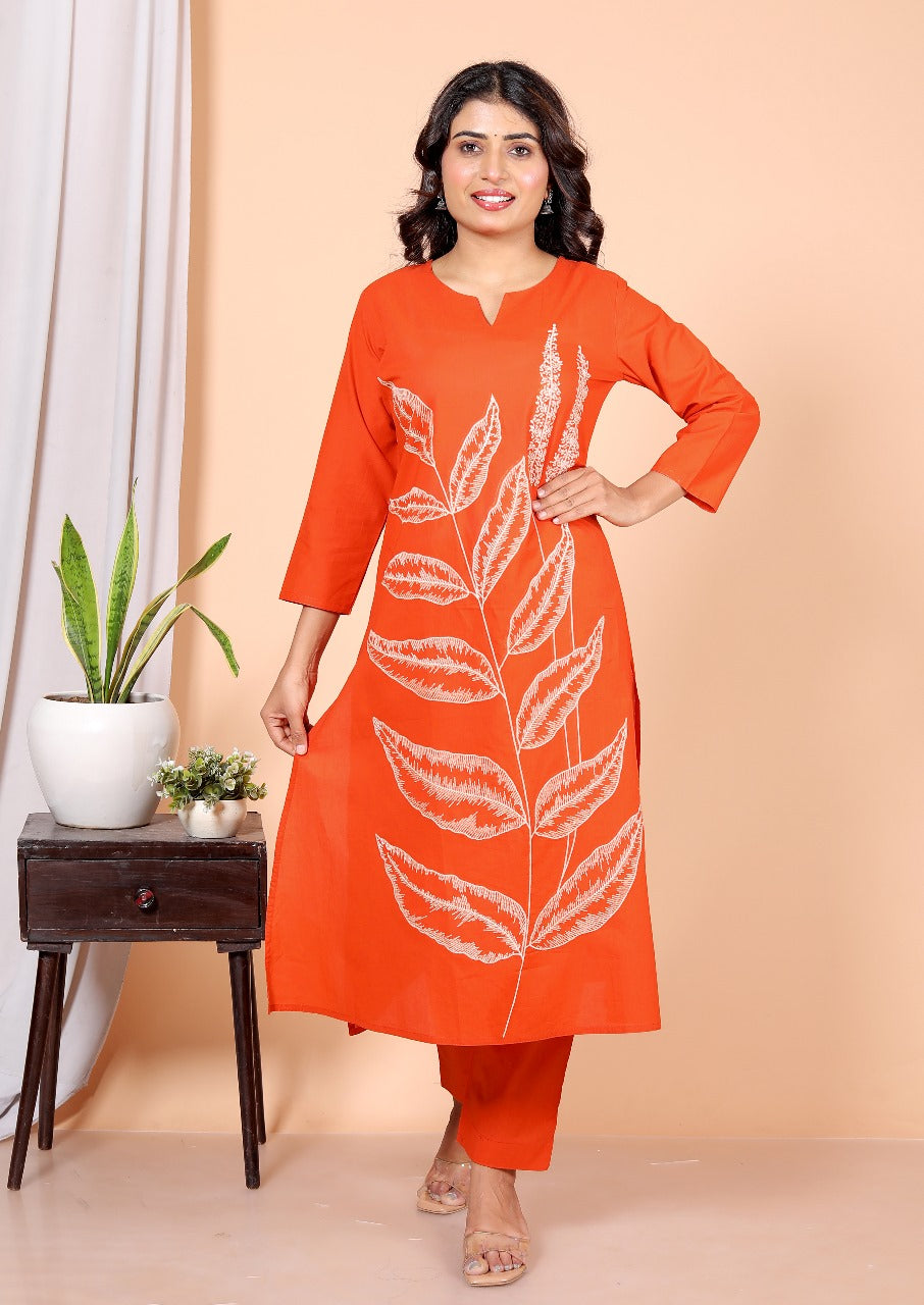 Restock on high demand! Pure cotton fully embroidered kurta pant!