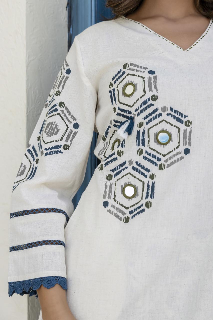 Smart real mirror cotton kurta pant