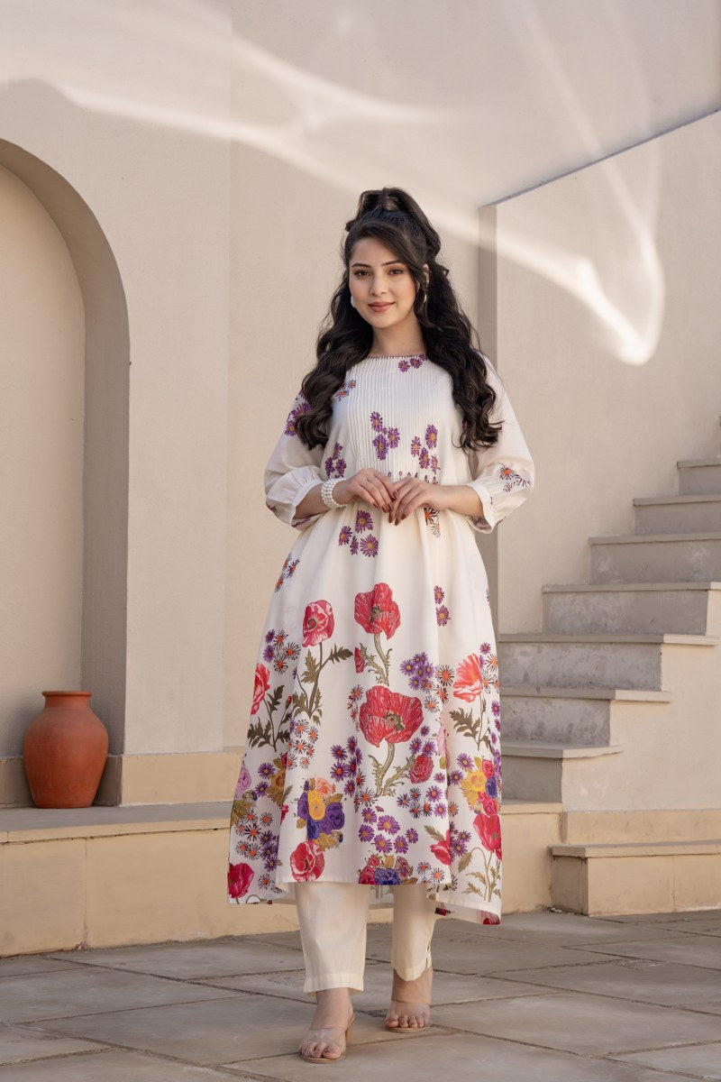 Premium cotton digital printed co ord set