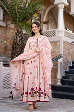 Smart cotton digital printed Anarkali suit set