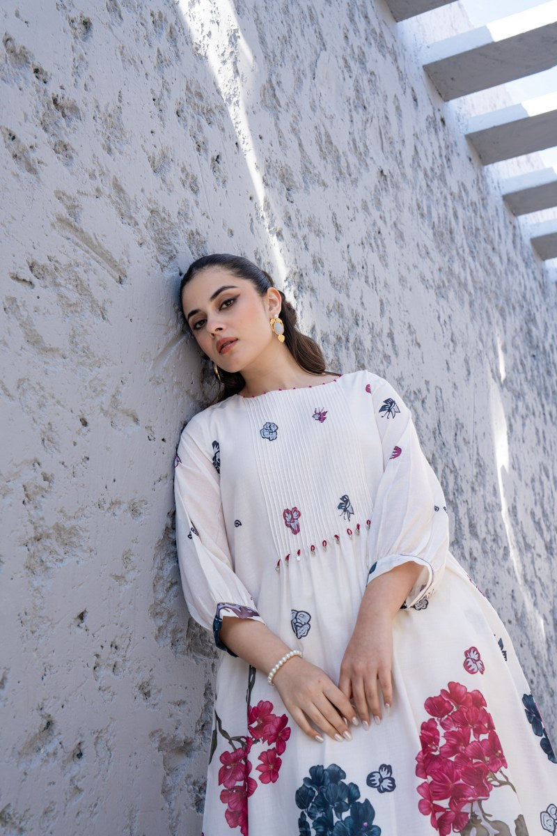 Stylish premium cotton lining digital printed kurta pant with pocket