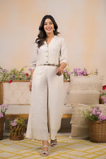 Crop top cotton lining Shifli smart co ord set