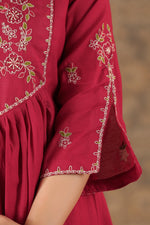 Designer Mul Chanderi with embroidery