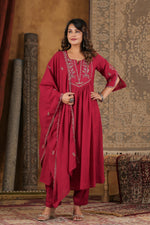 Designer Mul Chanderi with embroidery