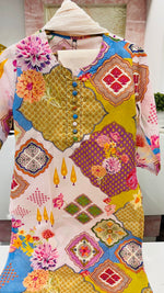 Multi colour cotton digital printed suit set