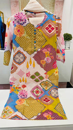 Multi colour cotton digital printed suit set