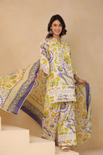 Designer cotton with lace detailing suit set